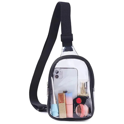 Mini Waterproof PVC Transparent Crossbody Sports Bag