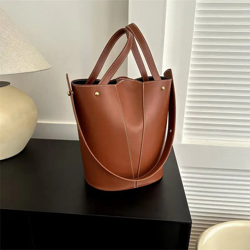 Women's Casual Large Capacity Handheld Bucket Bag