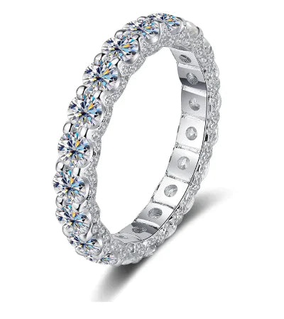 Moissanite Diamond Ring in 925 Silver (One Piece)