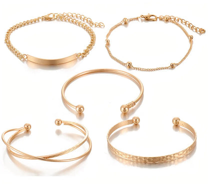 Stacked Bracelet Set #18 - Trendy Layered Jewelry | Aethel Adorn