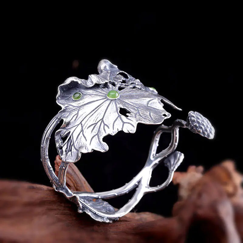 Lotus Leaf and Tian Jasper Bracelet