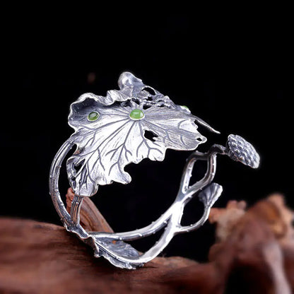 Lotus Leaf and Tian Jasper Bracelet
