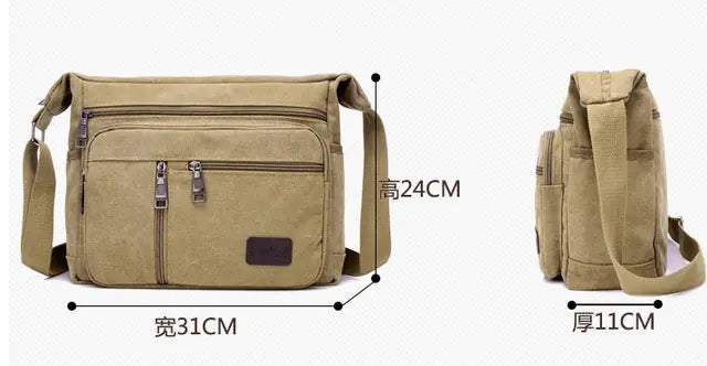 Quality Canvas Crossbody Travel Bag for Men
