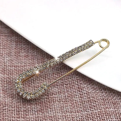 Korean Style Pearl and Rhinestone Brooch Pin