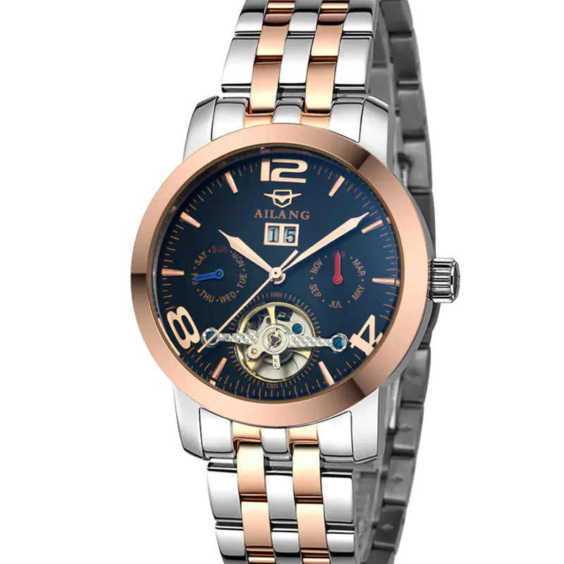 Stainless Steel Automatic Tourbillon Men's Watch