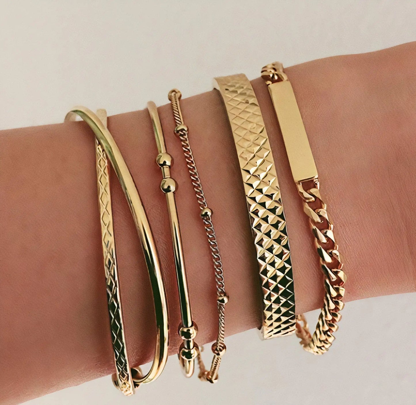 Stacked Bracelet Set #18 - Trendy Layered Jewelry | Aethel Adorn