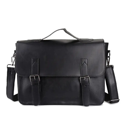 Retro PU Messenger Bag for Men - Casual Shoulder Bag