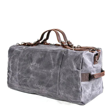 Retro Waxed Canvas Gym Duffel Bag for Men