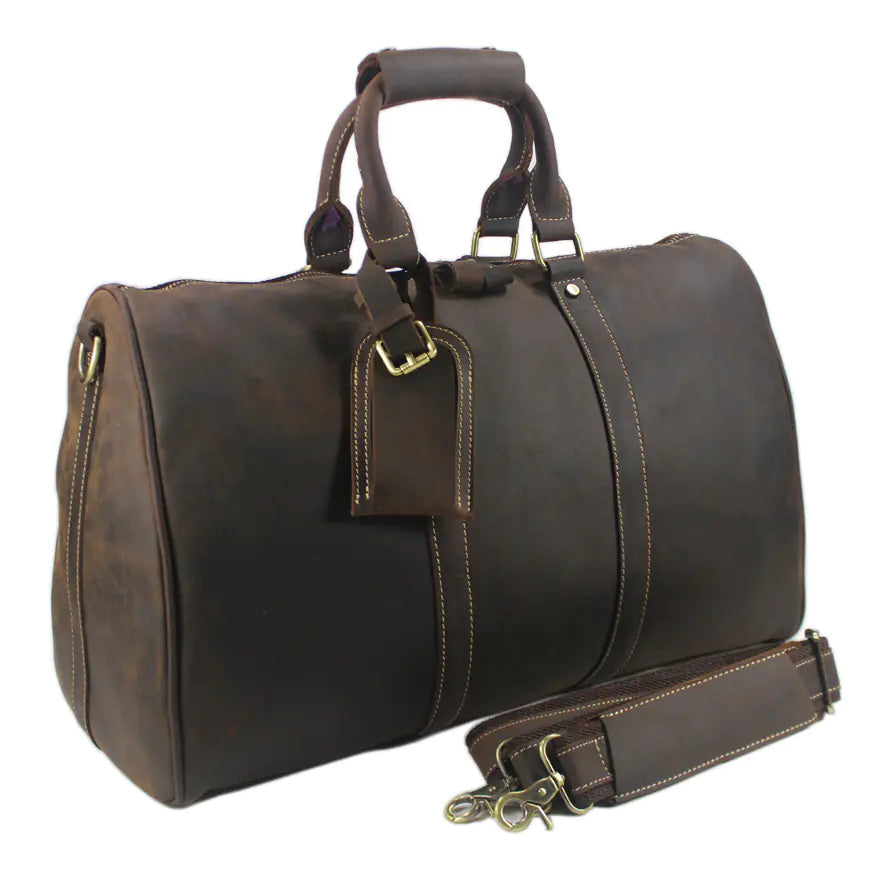 Large Capacity Leather Travel Bag for Men