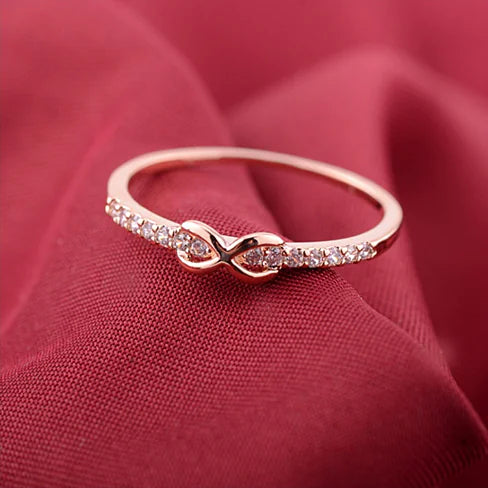 Infinite Love Ring with parade of CZ Diamonds
